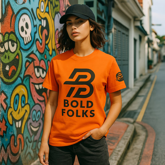 Bold Folks Signature Series Tee — Street Orange | Not just a Tee. It’s Energy.